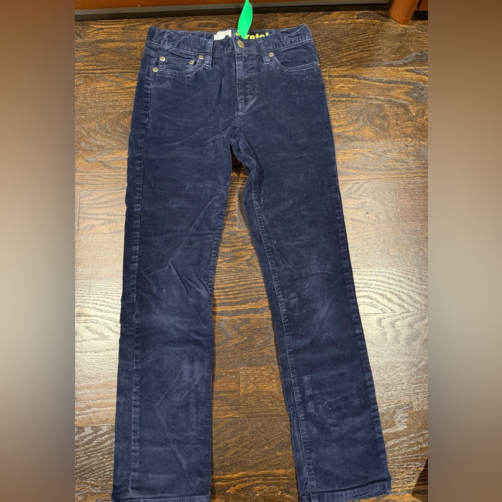 J. Crew Boy’s Sz 12 Navy Corduroy Pants w Adjustable Waist Tabs